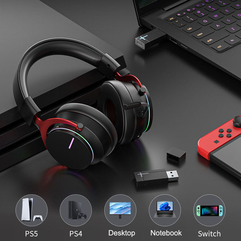 AOLION ALP5068 Gaming-hovedtelefoner kompatible med PS5-konsol 5.8G trådløst Bluetooth-headset AOLION ALP5068 Gaming-hovedtelefoner kompatible med PS5-konsol 5.8G trådløst Bluetooth-headset